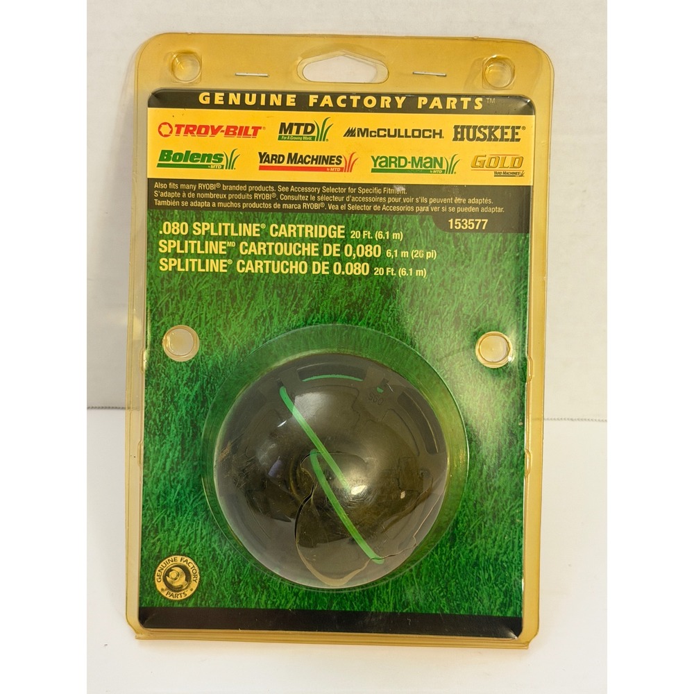 Troy-Bilt MTD Ryobi .080 SplitLine Trimmer Cartridge 20 Ft 153577 Genuine Part